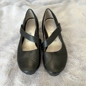 Tsubo Asmik Hidden Wedge Platform Mary Jane Black Size 5
